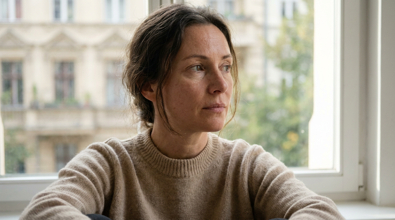 Eine Frau mit natürlicher, glatter Haut, die die potenziellen Ergebnisse einer Botox-Behandlung darstellt.